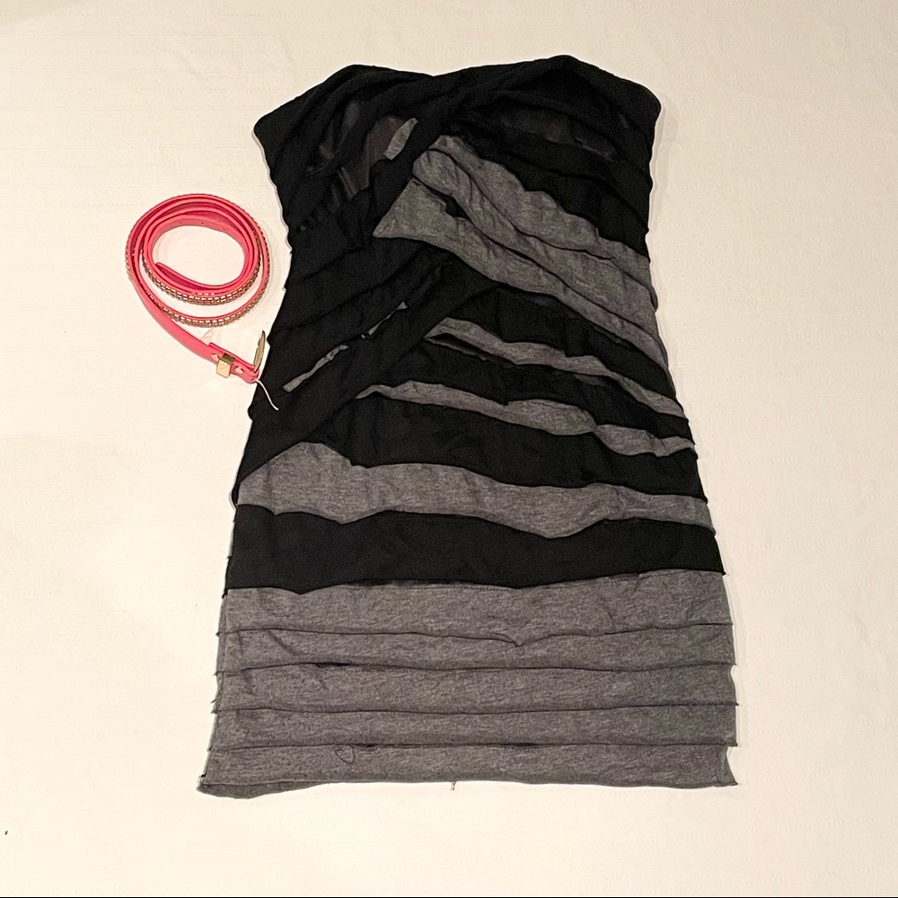 Staccato strapless dress